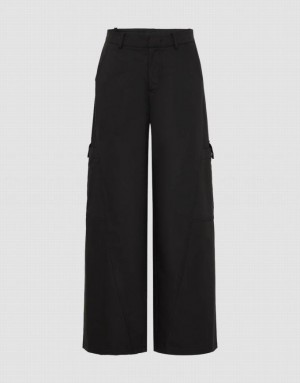 Black Urban Revivo Loose Carrot Fit Women's Pants | OXRMDN-239