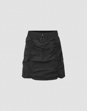 Black Urban Revivo Mini Straight Women's Skirts | LIZAVD-679