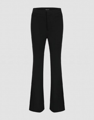 Black Urban Revivo Skinny Flare Women's Pants | PXTIRL-764