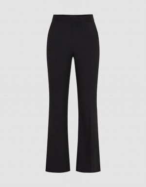 Black Urban Revivo Skinny Flare Women's Pants | UCPYNE-827