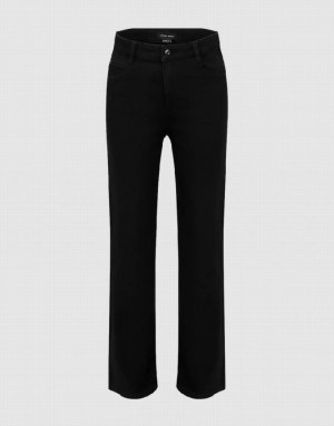 Black Urban Revivo Skinny Straight Women's Jeans | RXZVUW-026