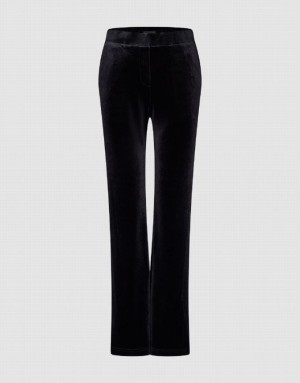 Black Urban Revivo Skinny Straight Women's Pants | WVHFXN-604