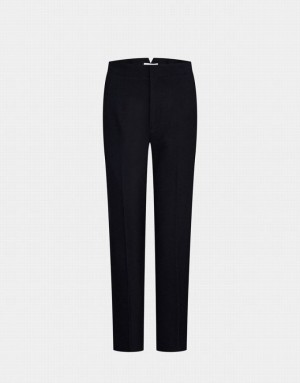 Black Urban Revivo Straight Tailored Women's Pants | BEMTGA-640