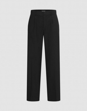 Black Urban Revivo Tailored Carrot Fit Men's Pants | LXPARO-479