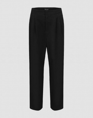 Black Urban Revivo Tailored Carrot Fit Women's Pants | PFRDLO-892