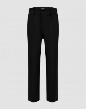 Black Urban Revivo Tailored Skinny Men's Pants | OKMLHV-360