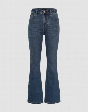 Blue Urban Revivo Flare Women's Jeans | ICNZAP-362