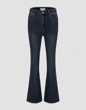 Blue Urban Revivo Flare Women's Jeans | ITHONX-635