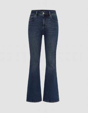 Blue Urban Revivo Flare Women's Jeans | JBWQIS-471