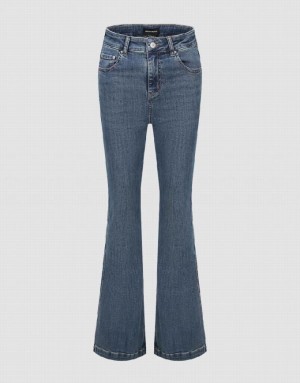 Blue Urban Revivo Flare Women's Jeans | TUEKRH-358