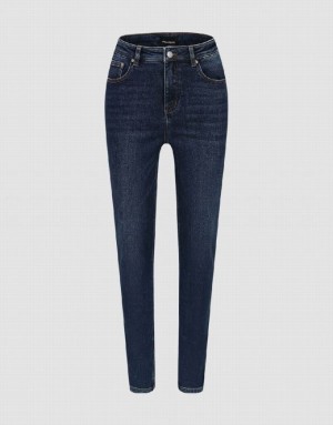 Blue Urban Revivo Skinny Women's Jeans | JQVDOI-071