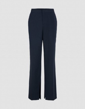 Blue Urban Revivo Straight Women's Pants | HONEQG-804