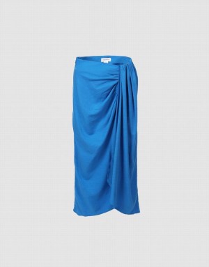 Blue Urban Revivo Wrapped Style Women's Skirts | WINKQE-283