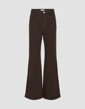 Brown Urban Revivo Flare Women's Jeans | KBQGRM-861