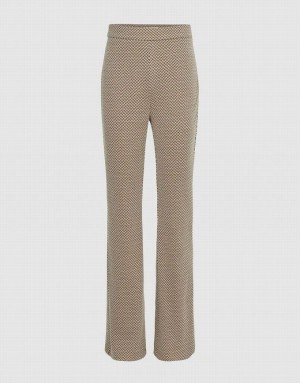 Brown Urban Revivo Knitted Flare Women's Pants | JACEZD-760