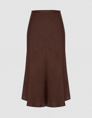 Brown Urban Revivo Midi Fishtail Women's Skirts | IEDAJL-974