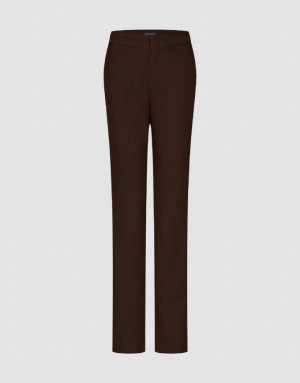 Brown Urban Revivo Skinny Straight Women's Pants | RZBFPV-124