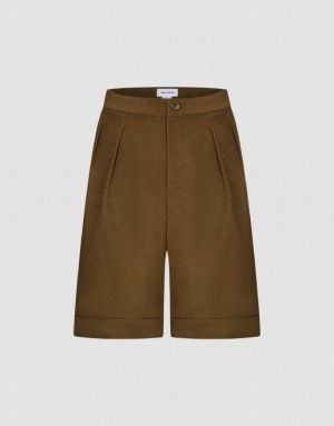 Brown Urban Revivo Tailored Women's Shorts | VFAEMN-164