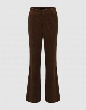 Coffee Urban Revivo Knitted Flare Women's Pants | GJUNVX-091