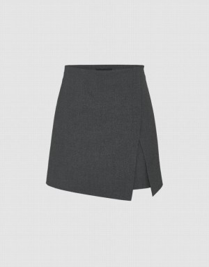 Dark Grey Urban Revivo Mini A-Line Women's Skirts | VFIGZC-379