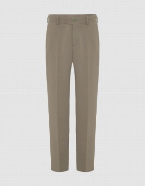 Green Urban Revivo Tailored Carrot Fit Men's Pants | PCUFKA-703