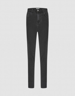 Grey Urban Revivo Mid Waist Skinny Women's Jeans | OXILKA-582