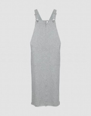 Grey Urban Revivo Sleeveless Straight Women's Knitted Dress | GPQJCS-357