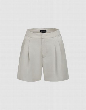 Grey Urban Revivo Tailored Women's Shorts | ZWCLVK-124