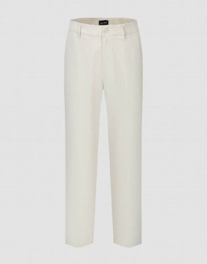 Light Khaki Urban Revivo Straight Men's Pants | DRMBZJ-319