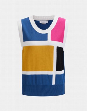 Multicolor Urban Revivo Colorblock Women's Tank Top | OWCANG-720