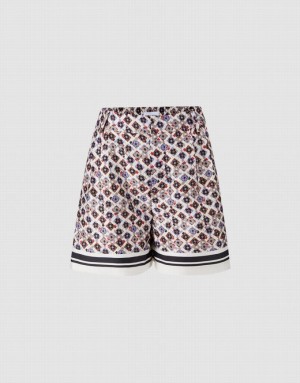 Multicolor Urban Revivo Geometric Print Women's Shorts | ATUCQD-713