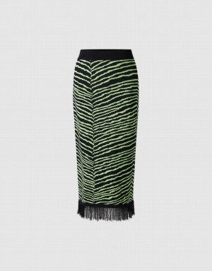 Multicolor Urban Revivo Striped Knitted Women's Skirts | GNJAIZ-713