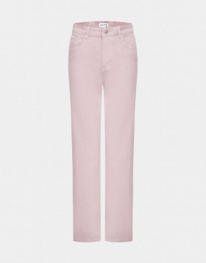 Pink Urban Revivo Straight Leg Women's Jeans | PKOVIY-943