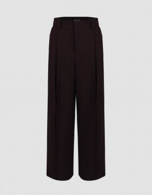 Purple Urban Revivo Wide-Leg Women's Pants | YEDTBL-361