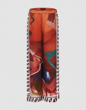 Red Urban Revivo Wide-Leg Women's Pants | CTKAFH-596