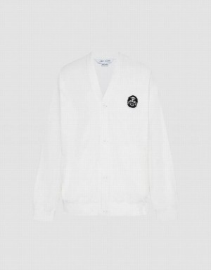 White Urban Revivo Kimono Lapel Loose Men's Jacket | JVLPFQ-307