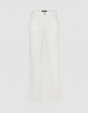 White Urban Revivo Straight Women's Jeans | FECMUT-761