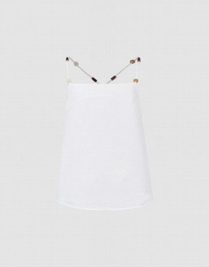 White Urban Revivo Thin Women's Camisole | OZYVCE-710