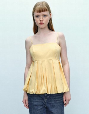 Yellow Urban Revivo Off-Shoulder Women's Camisole | WHBEQP-238