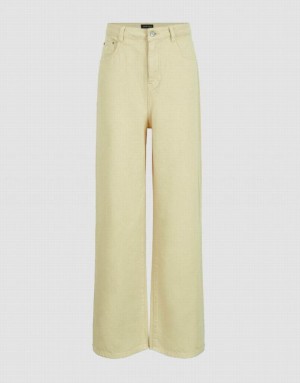 Yellow Urban Revivo Wide-Leg Women's Jeans | FZGMCD-891