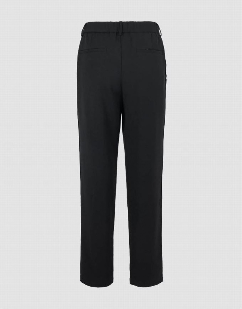 Black Urban Revivo Carrot Fit Men's Pants | ZGQCUY-315