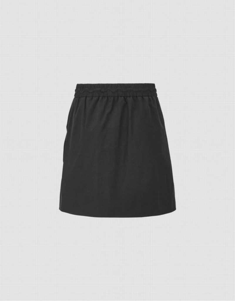 Black Urban Revivo Mini Straight Women's Skirts | LIZAVD-679