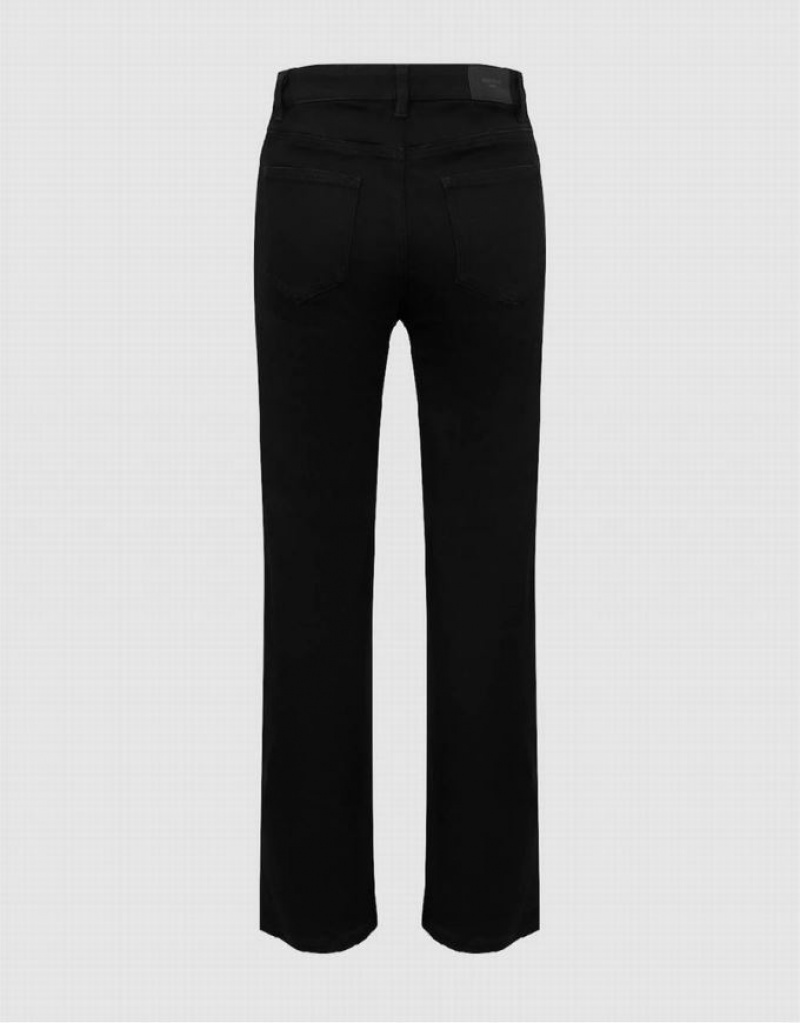 Black Urban Revivo Skinny Straight Women's Jeans | RXZVUW-026