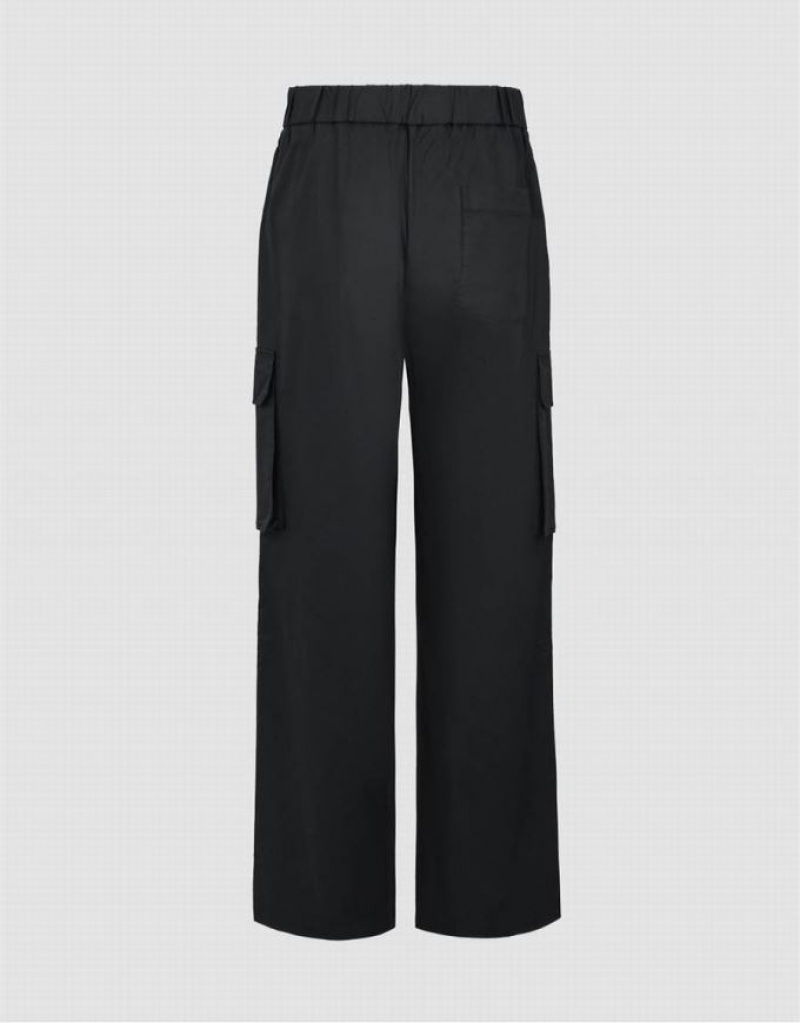 Black Urban Revivo Straight With Belt Men's Pants | SVAOUP-730