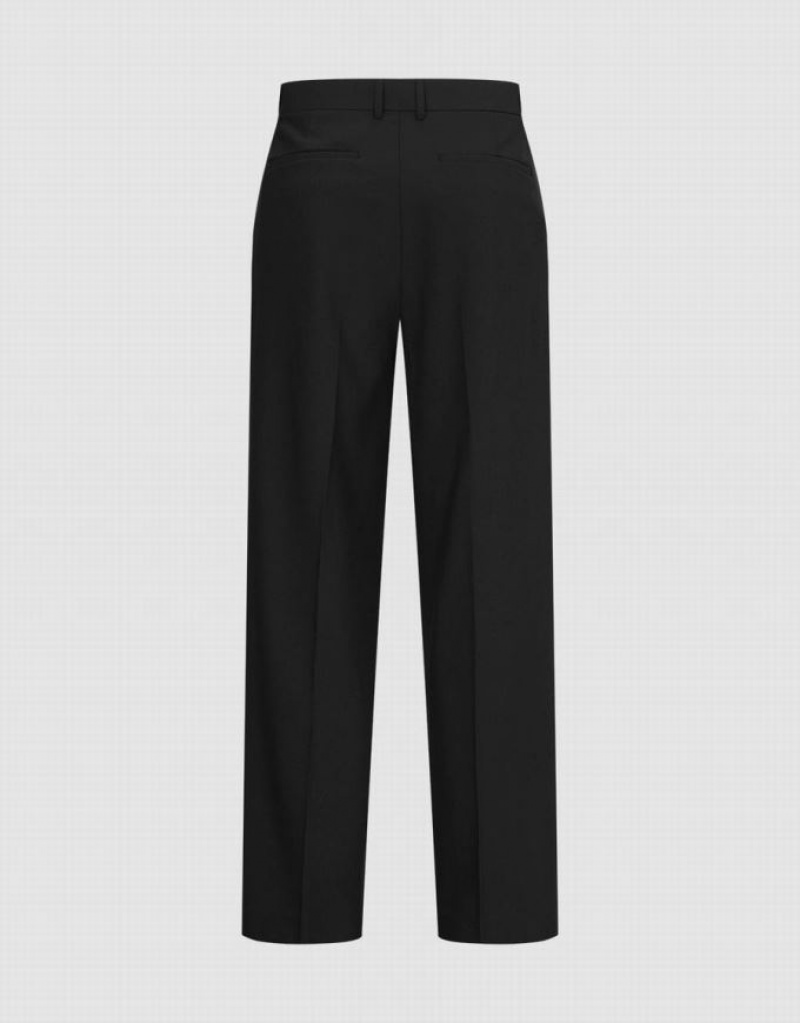 Black Urban Revivo Tailored Carrot Fit Men's Pants | LXPARO-479