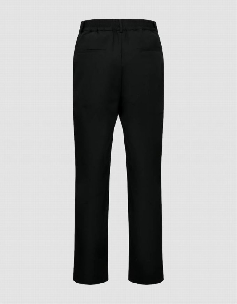 Black Urban Revivo Thin Carrot Fit Men's Pants | BMLKXI-930