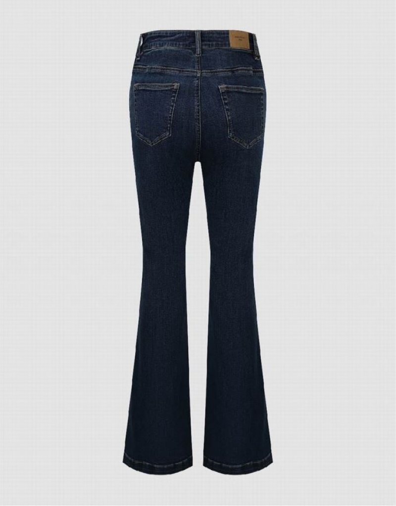 Blue Urban Revivo Flare Women's Jeans | GFQIEM-629