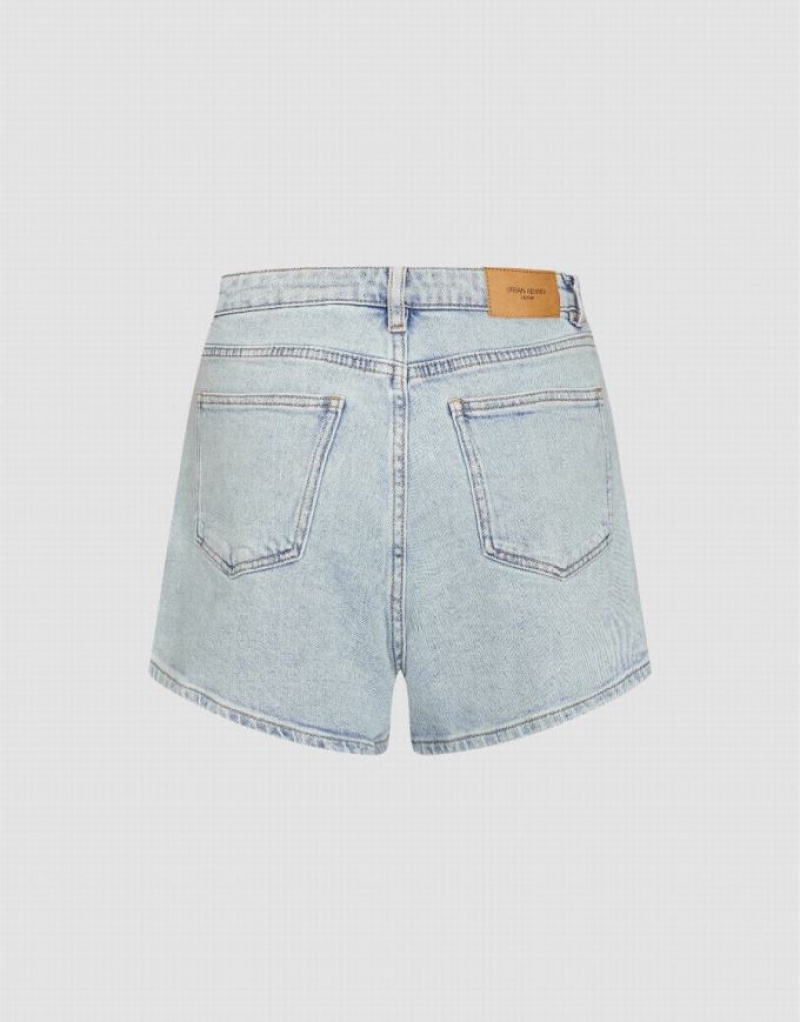 Blue Urban Revivo Regular Women's Denim Shorts | RIBNCD-758