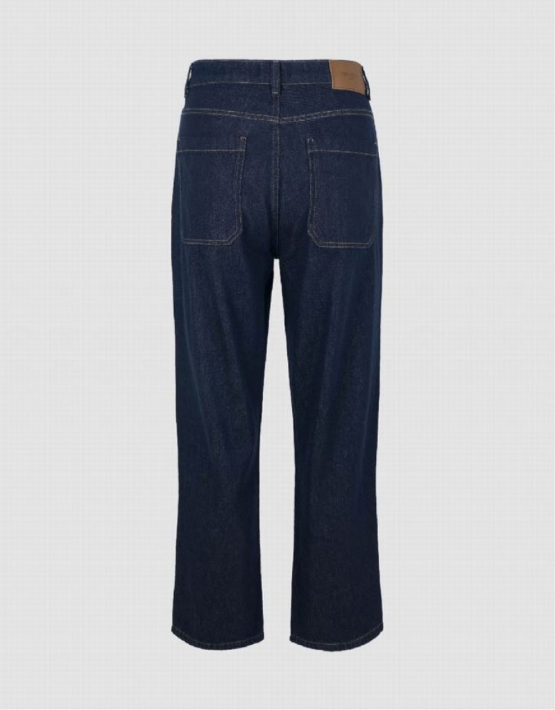 Blue Urban Revivo Straight Men's Jeans | BXIMPW-594