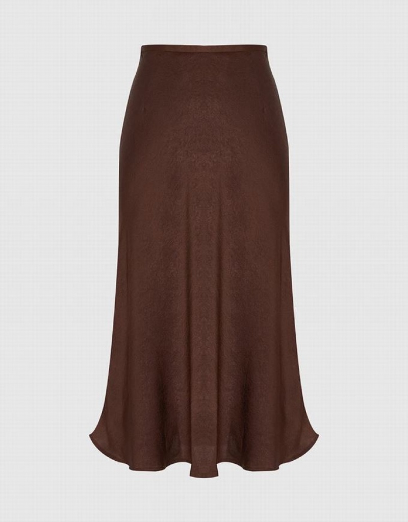 Brown Urban Revivo Midi Fishtail Women's Skirts | IEDAJL-974